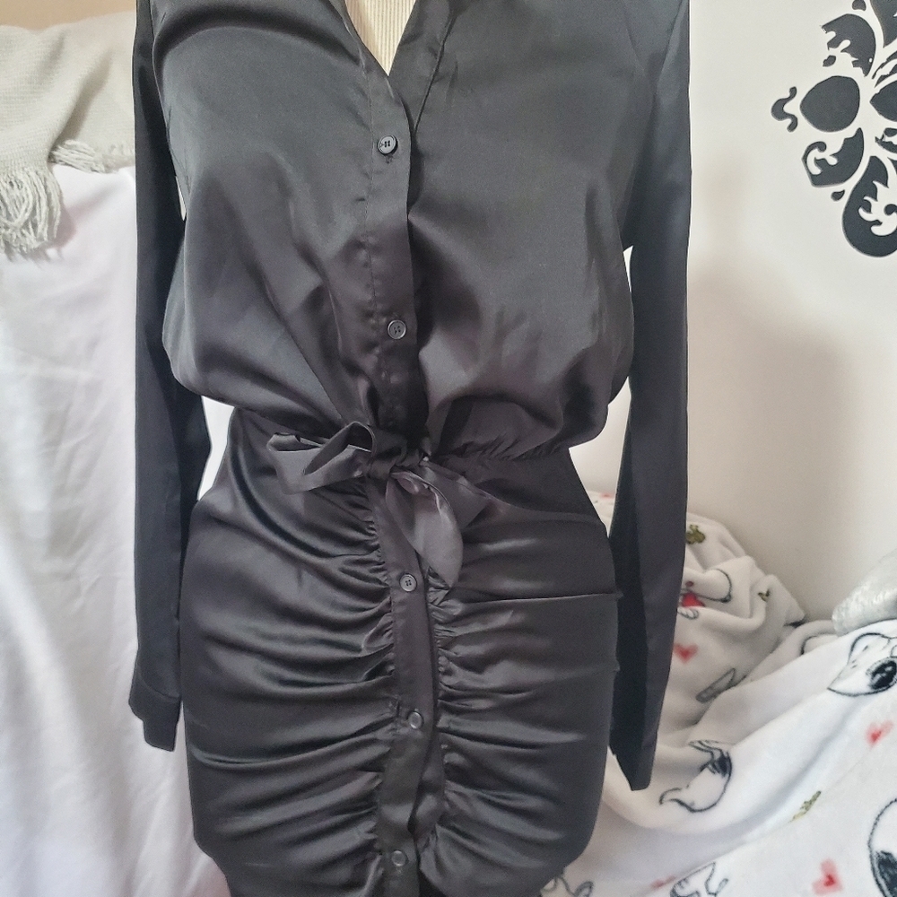 Classic Black shirt dress